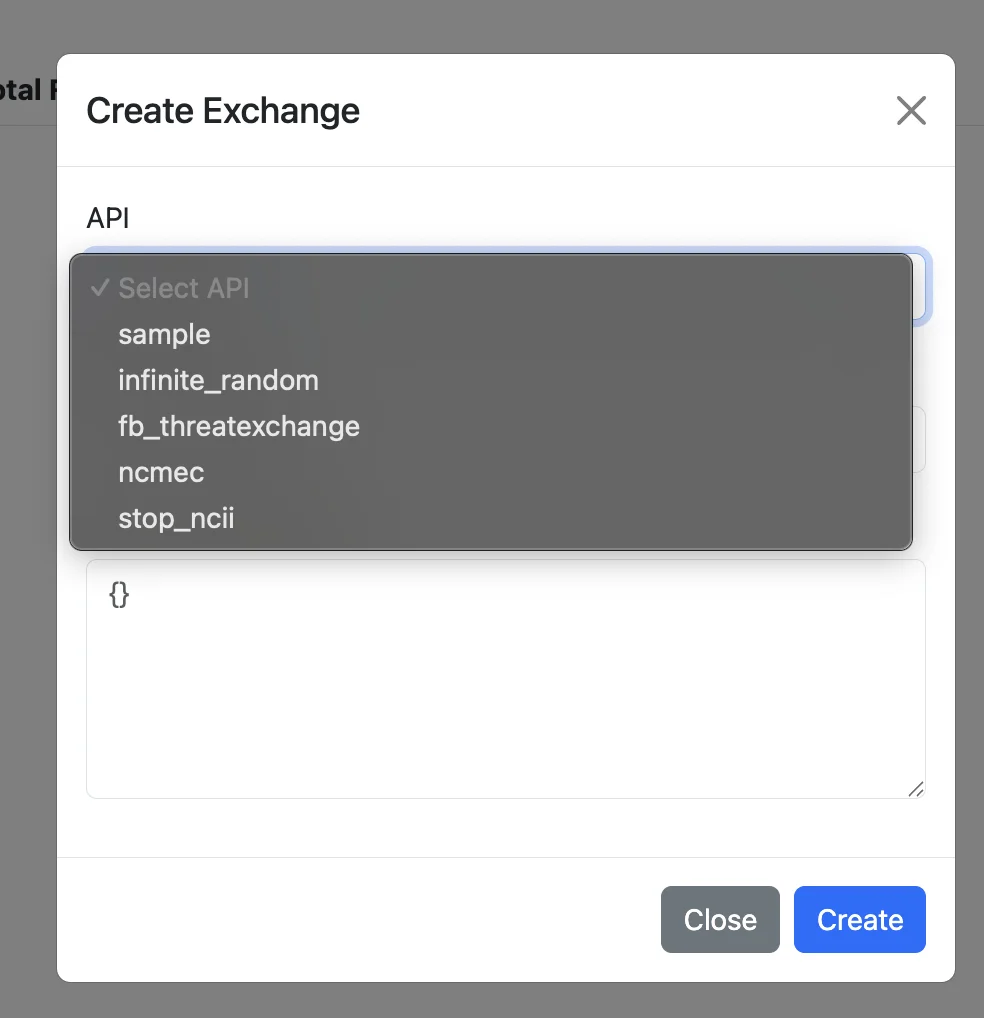 Exchange configuration