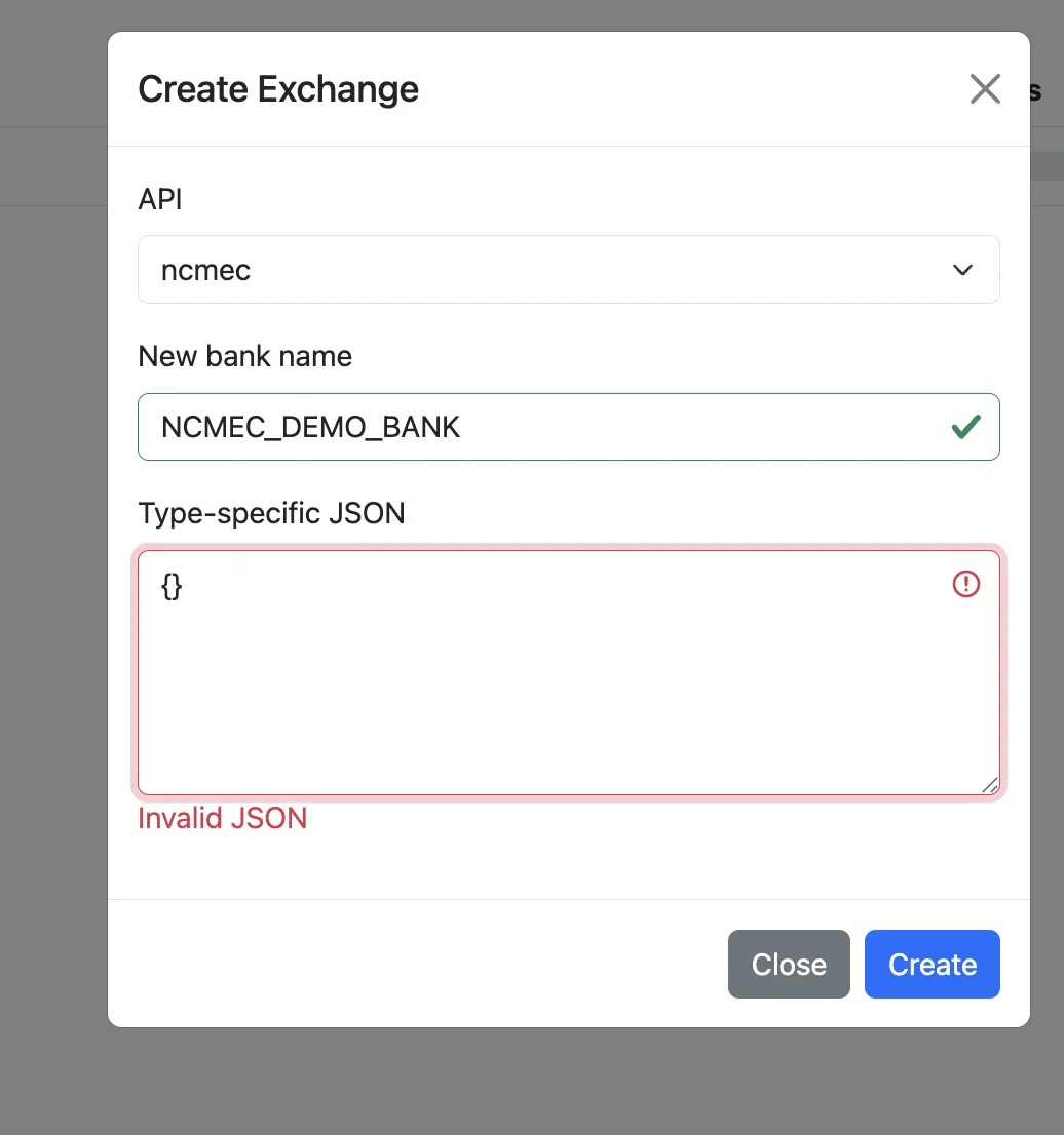 Invalid exchange configuration